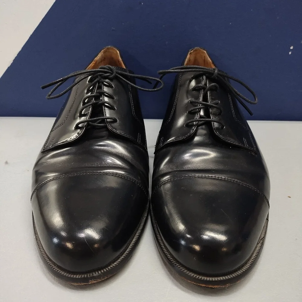 Bostonian Classics Dress Shoes Mens Size 10M Black Leather Almond Toe Lace Up